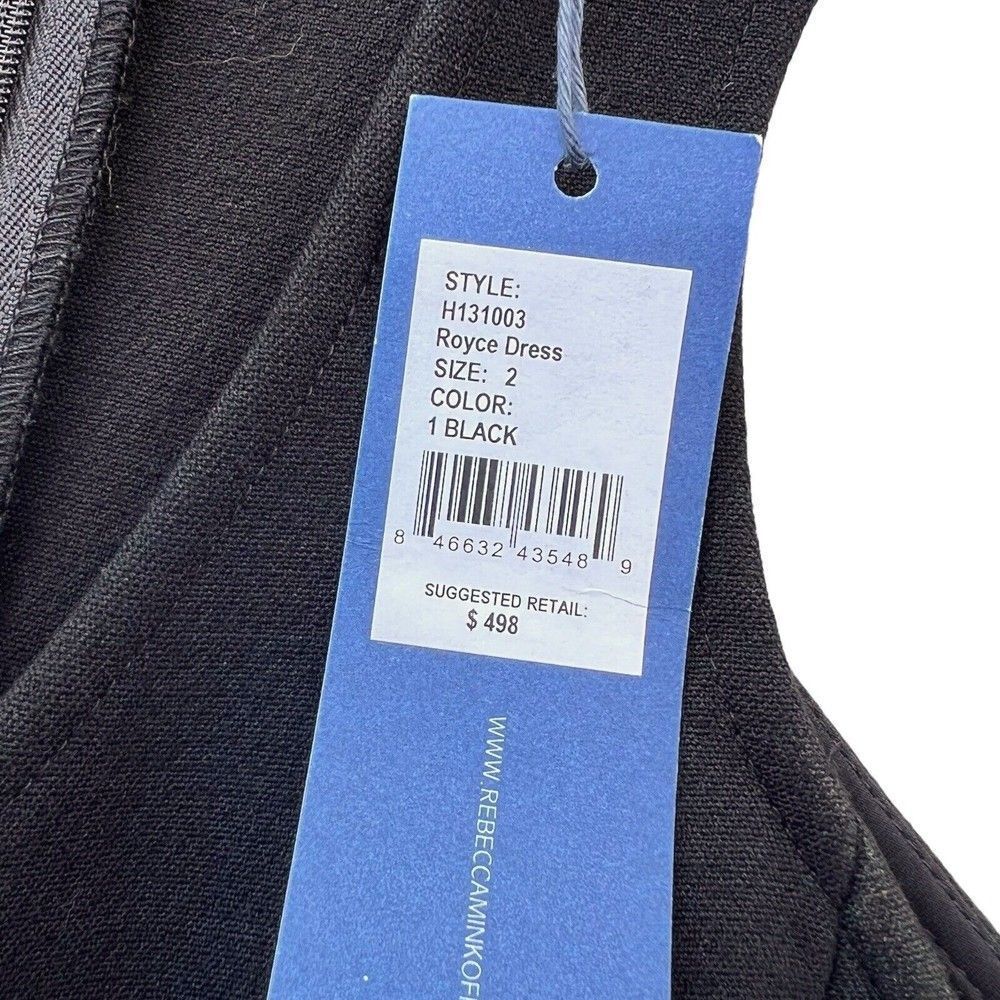 Rebecca Minkoff Dress Womens‎ Size 2 Black Mini A-line Sleeveless Heavy Cocktail - Picture 5 of 9